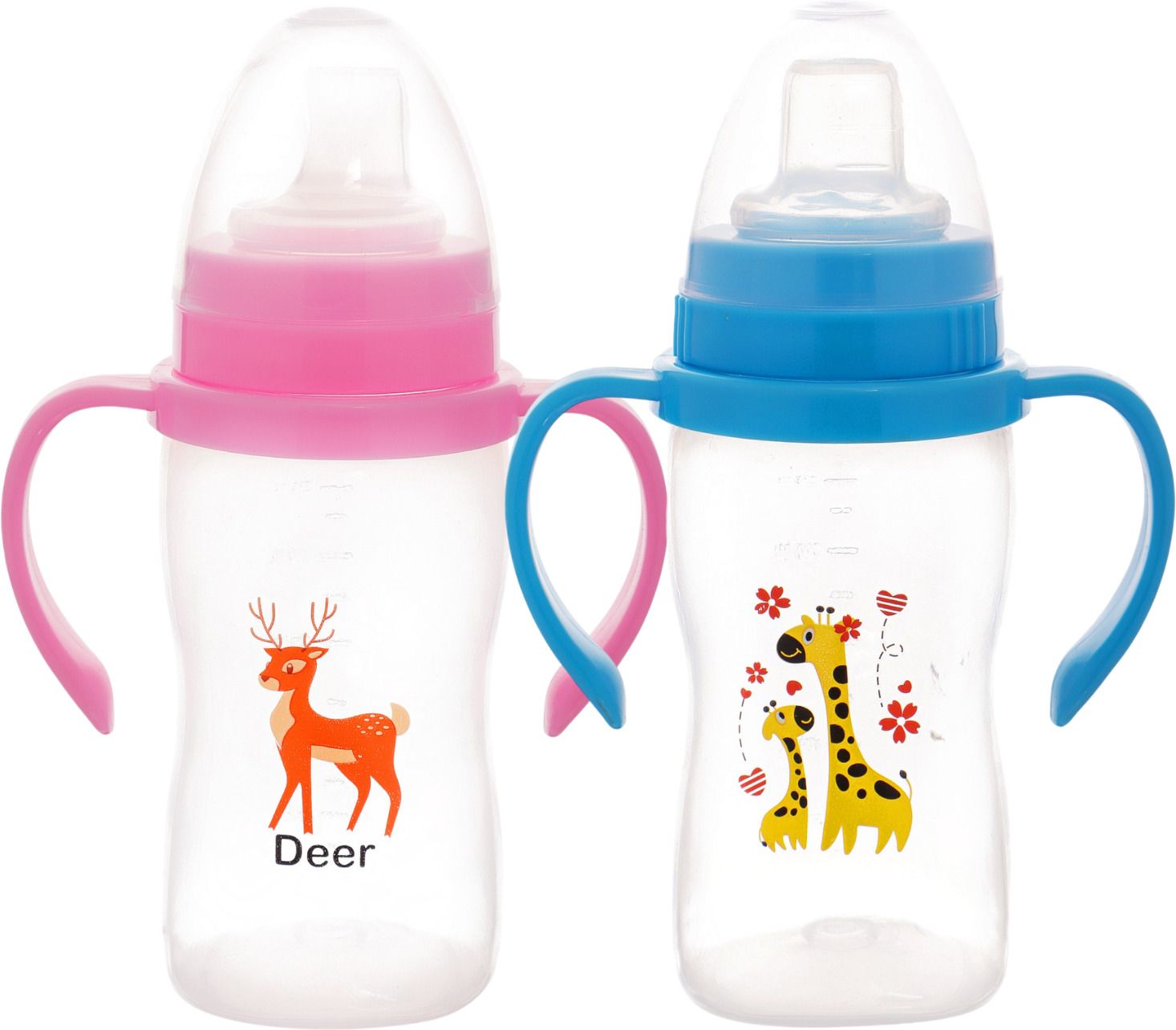nabhya 2Pc Transparent 300ml Baby Feeding Sipper with Soft Silicone Nipple & Handles-picture-29