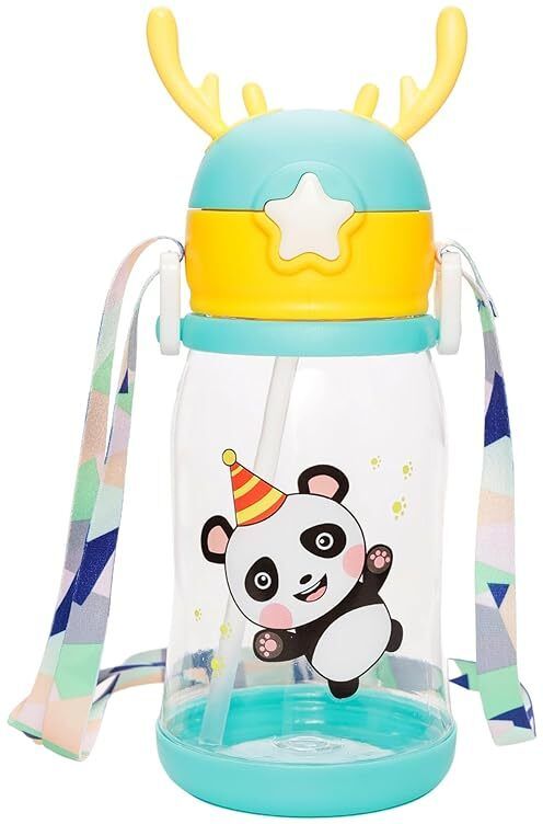 Water Bottle for Kids, Cute Design Water Bottle with Sipper with strap-image-17