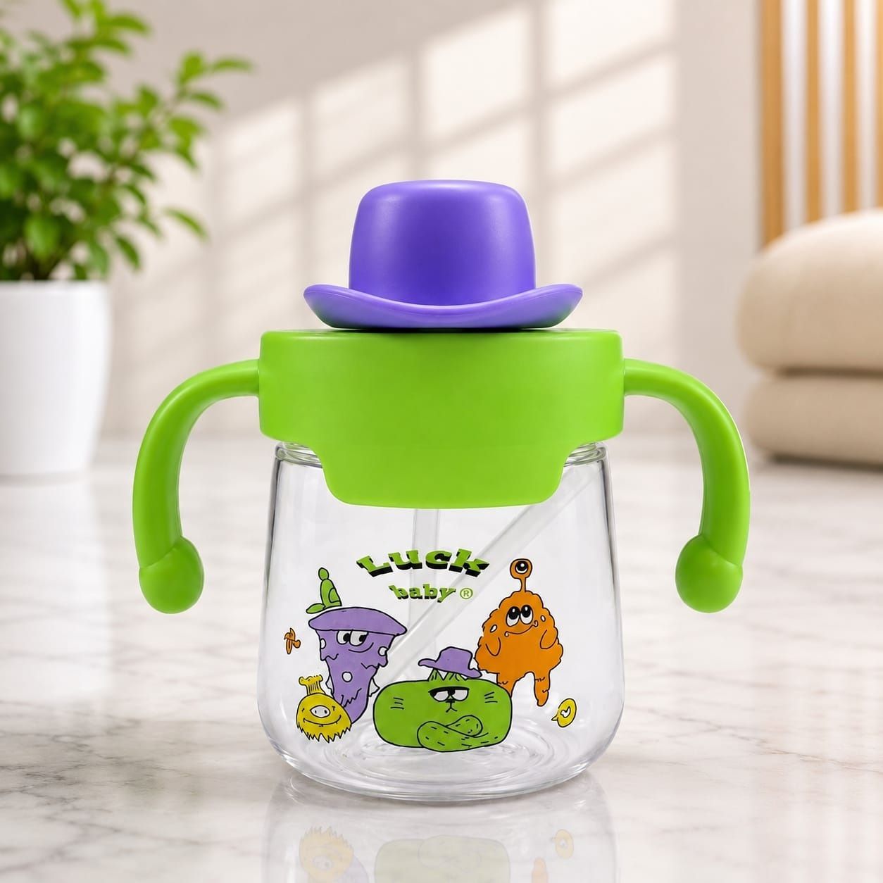 kiyaan Baby Training Sipper Cup 300 ml with Straw-picture-33