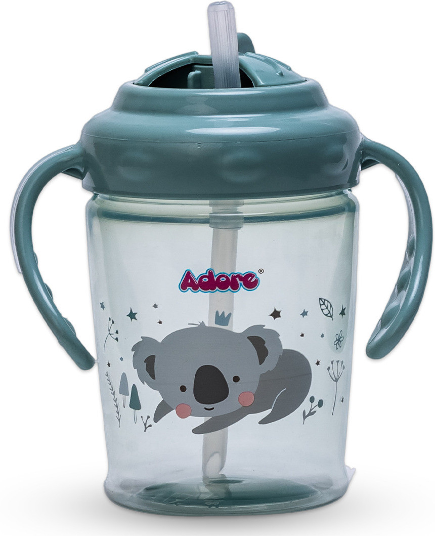 adore Basics Itzy Bitzy Straw Sipper Cup with Handle- BPA Free- Ergonomic image 1