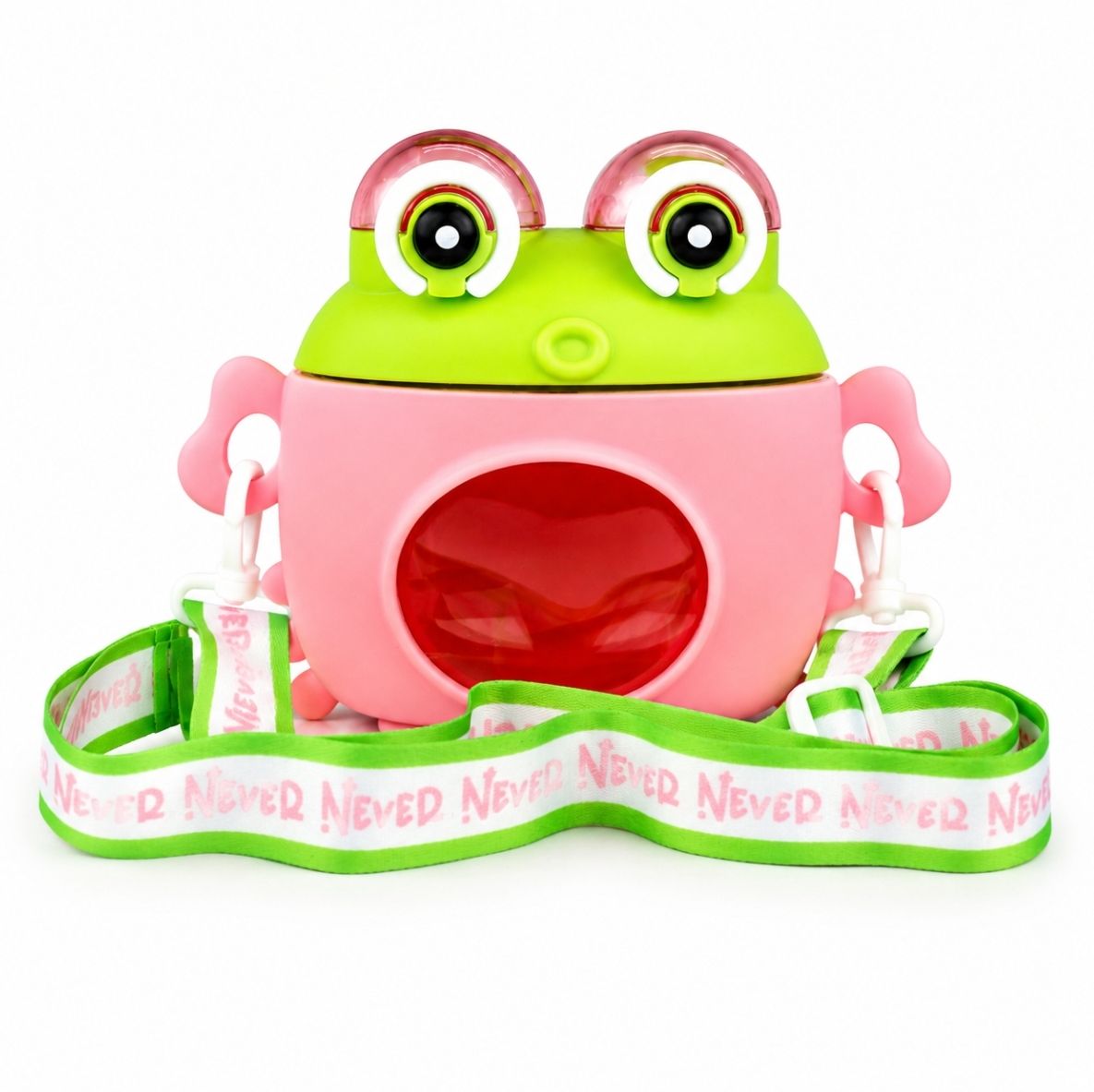 guchigu Frog-Shaped Kids Straw Sipper Water Bottle 600ml with Carrying Strap-picture-42