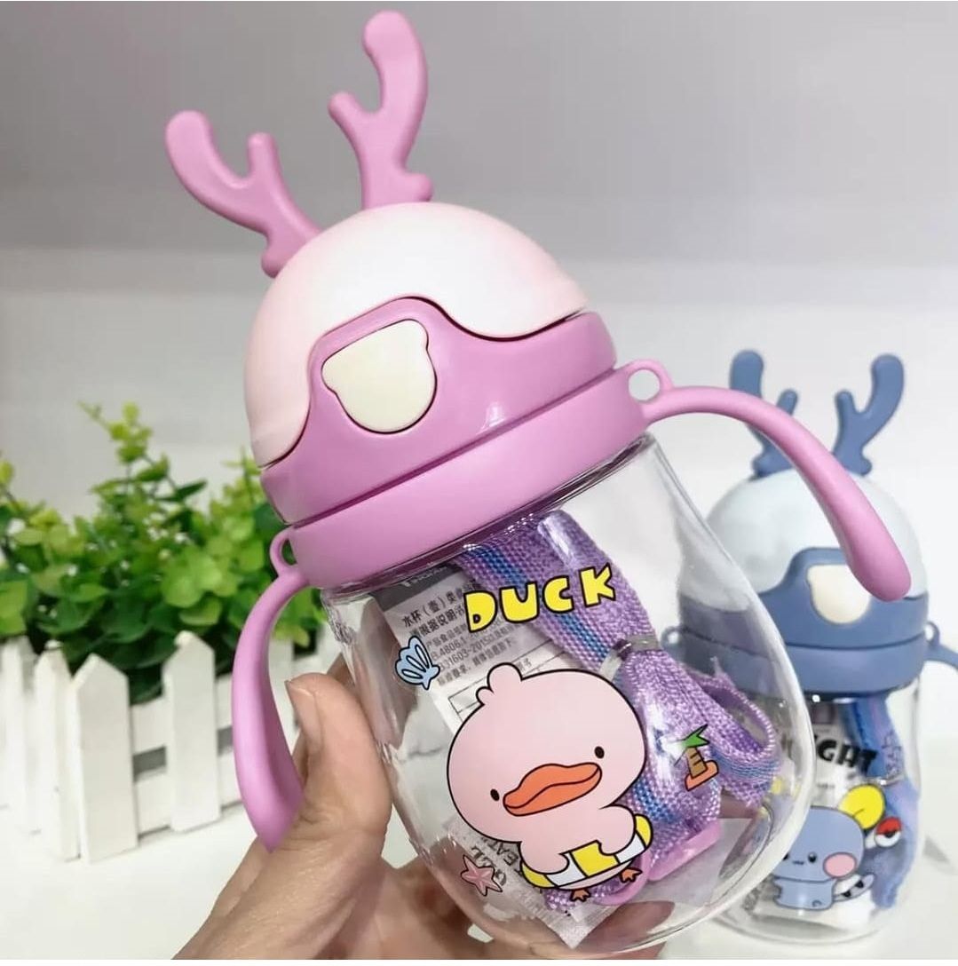 Baby Sipper Cup With Straw Ultra Luxury BPA Free Pink (pack of 1pcs)