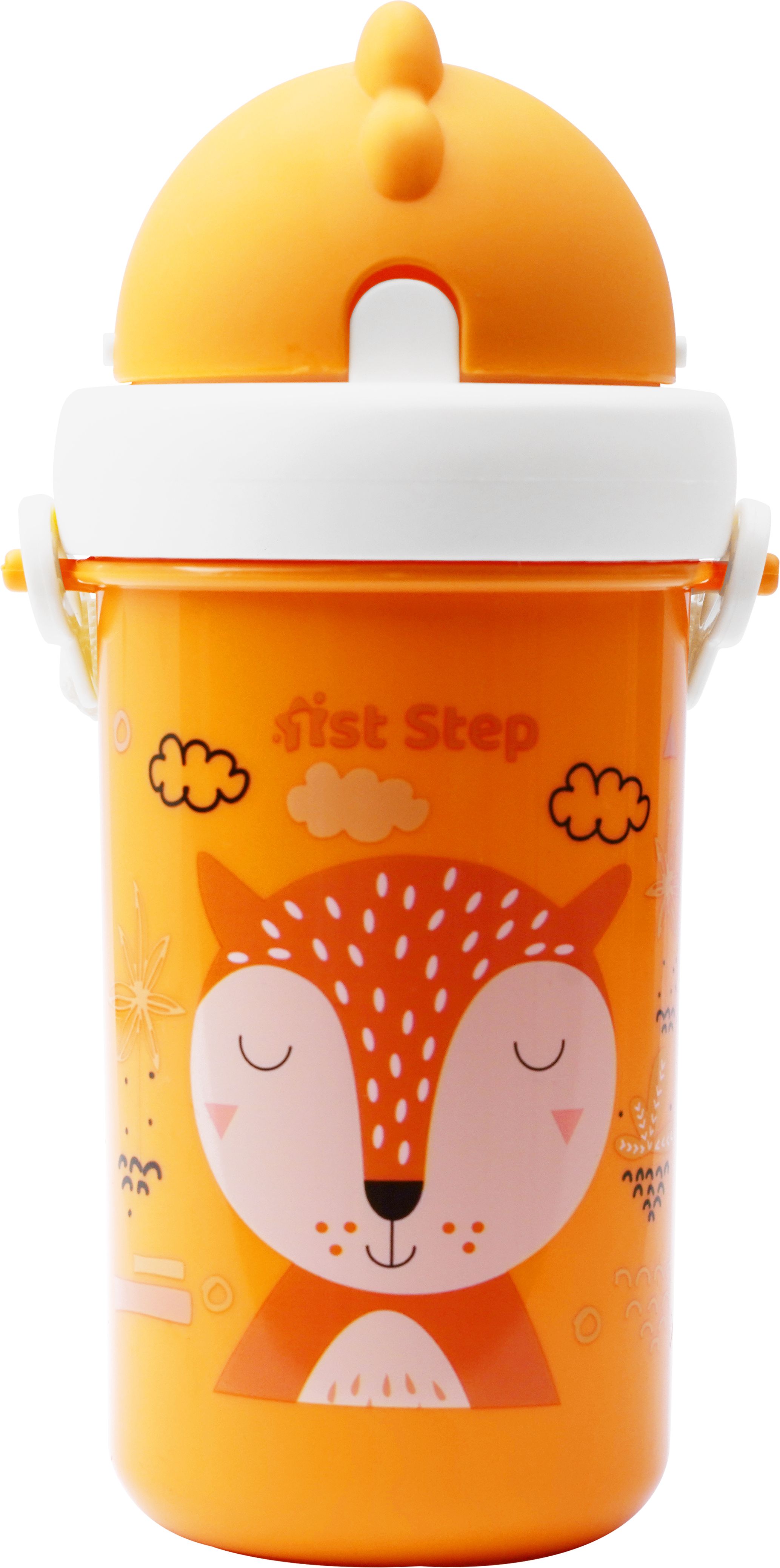 Matte BPA Free Polypropylene Soft Straw Baby Sipper Cup with Twin Handle- 360ml