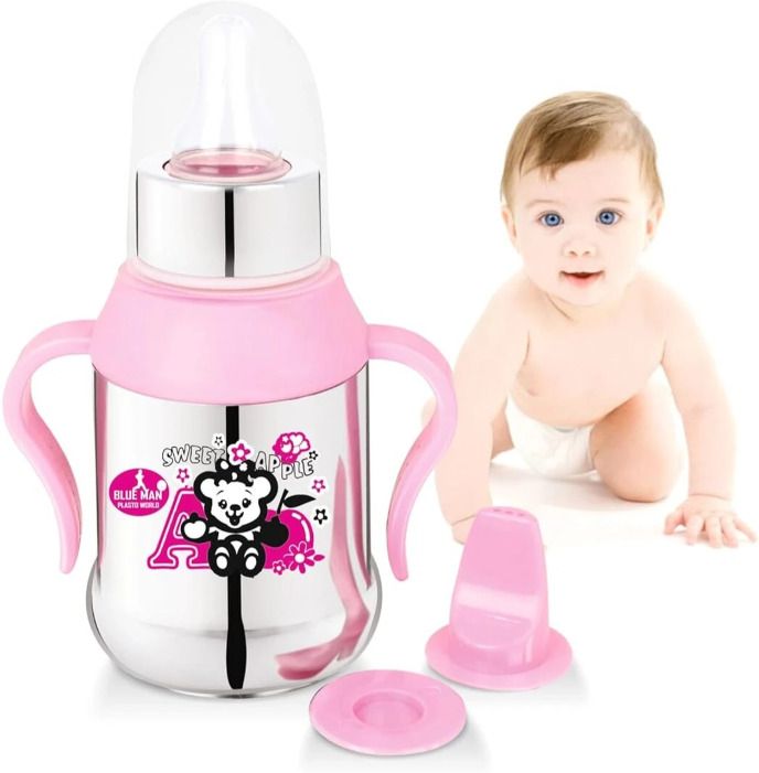 shishora Stainless Steel Baby Feeding Bottle, Sipper for Kids, Baby Milk Bottle-picture-17