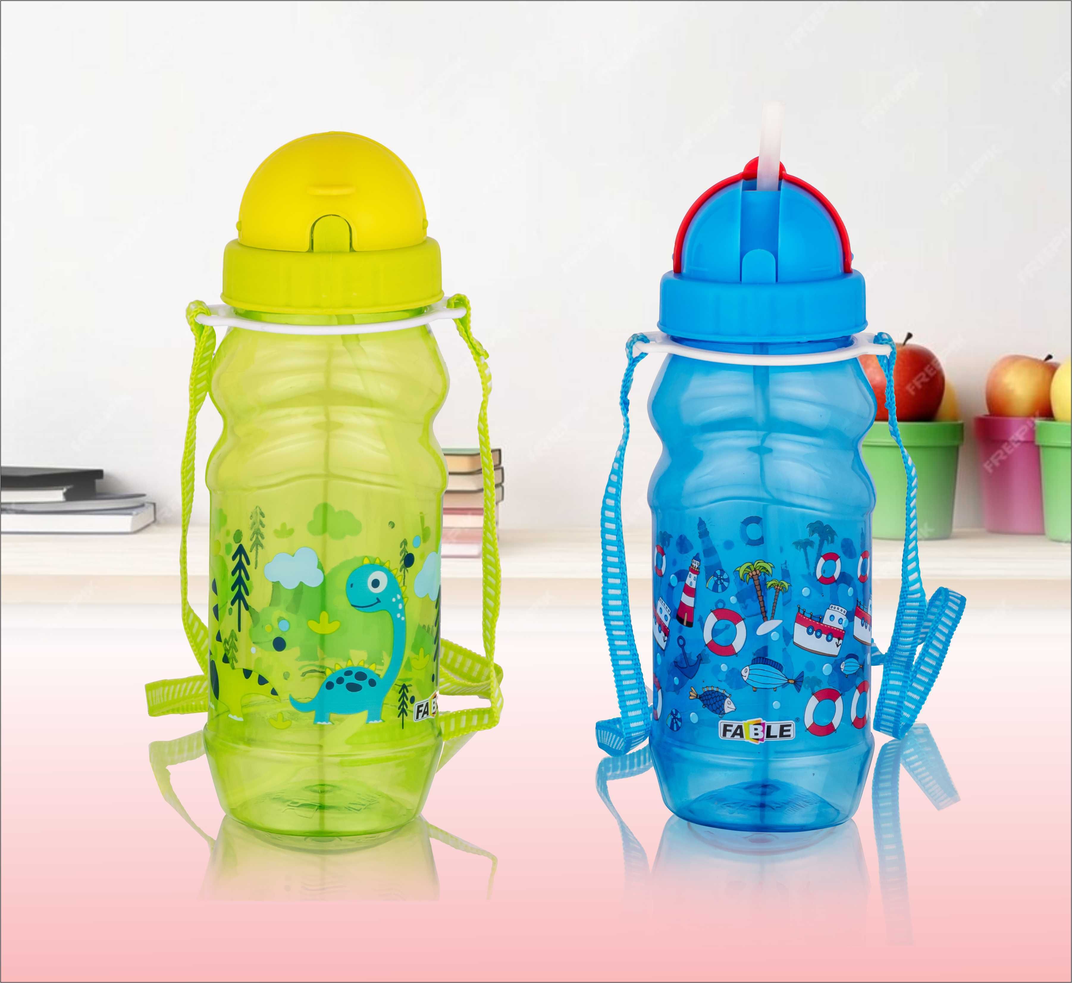 Cute Cartoon Prints Transparent Sipper Bottle With Straw for School Kids 600ml-image-30