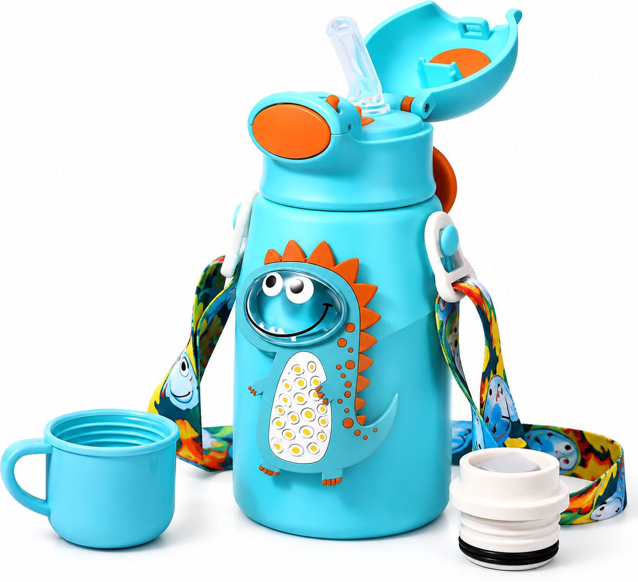 Baby Sipper Bottle Steel Insulated Water Bottle with Straw for Kids-image-1