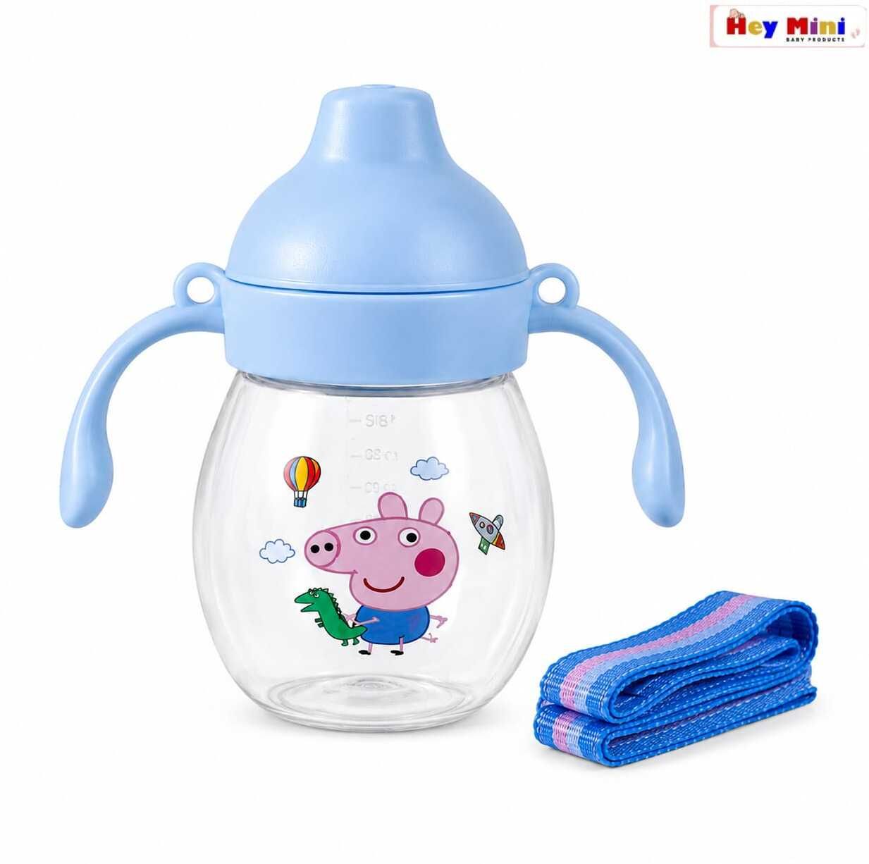 hey mini Baby Sipper/Sippy Cup 340 ml,Anti-Spill Design|Soft Silicone Straw & Spout 6m+-picture-16