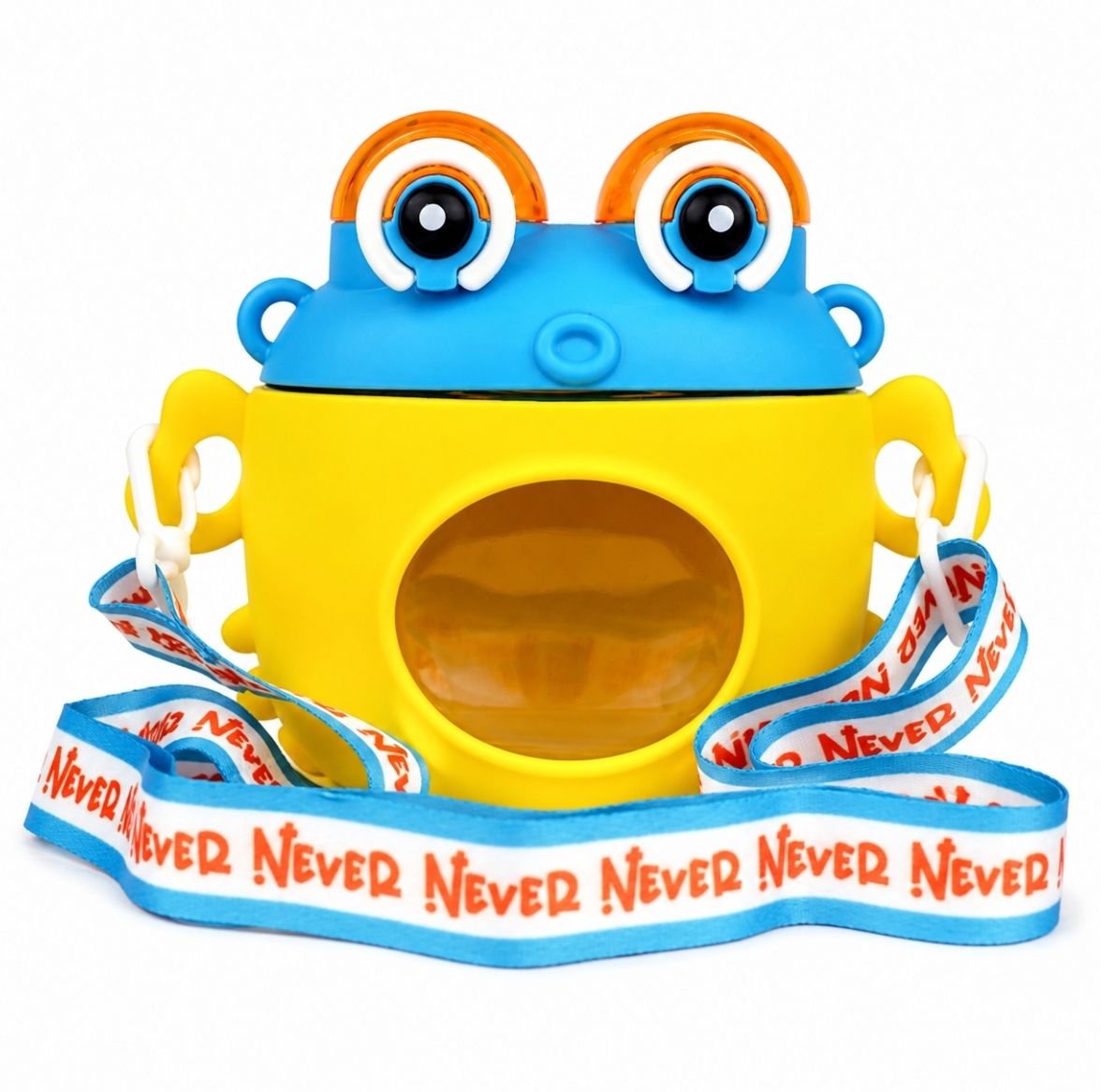 guchigu Frog-Shaped Kids Straw Sipper Water Bottle 600ml with Carrying Strap-picture-41