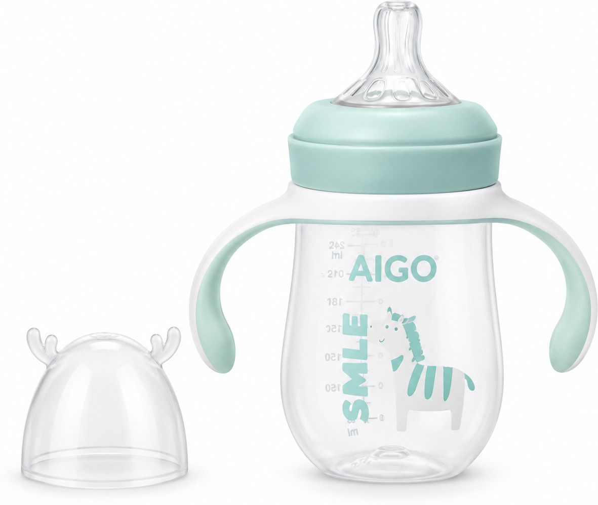 vidhun Baby Feeding Bottle with Natural Latch Nipple and Dual Handles-picture-38