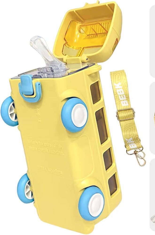 shyam Water Bottle For Kids, Bus Shape Car (yellow)-picture-10
