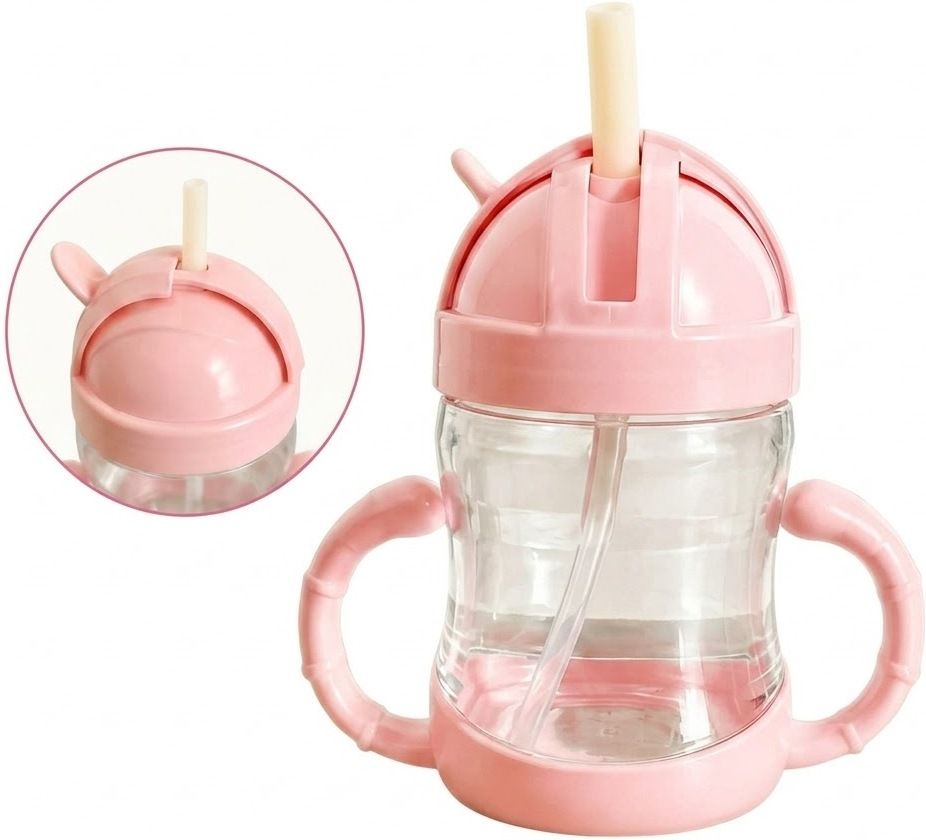 Baby Water bottle Sippy Cup with Straw & Handles-image-21