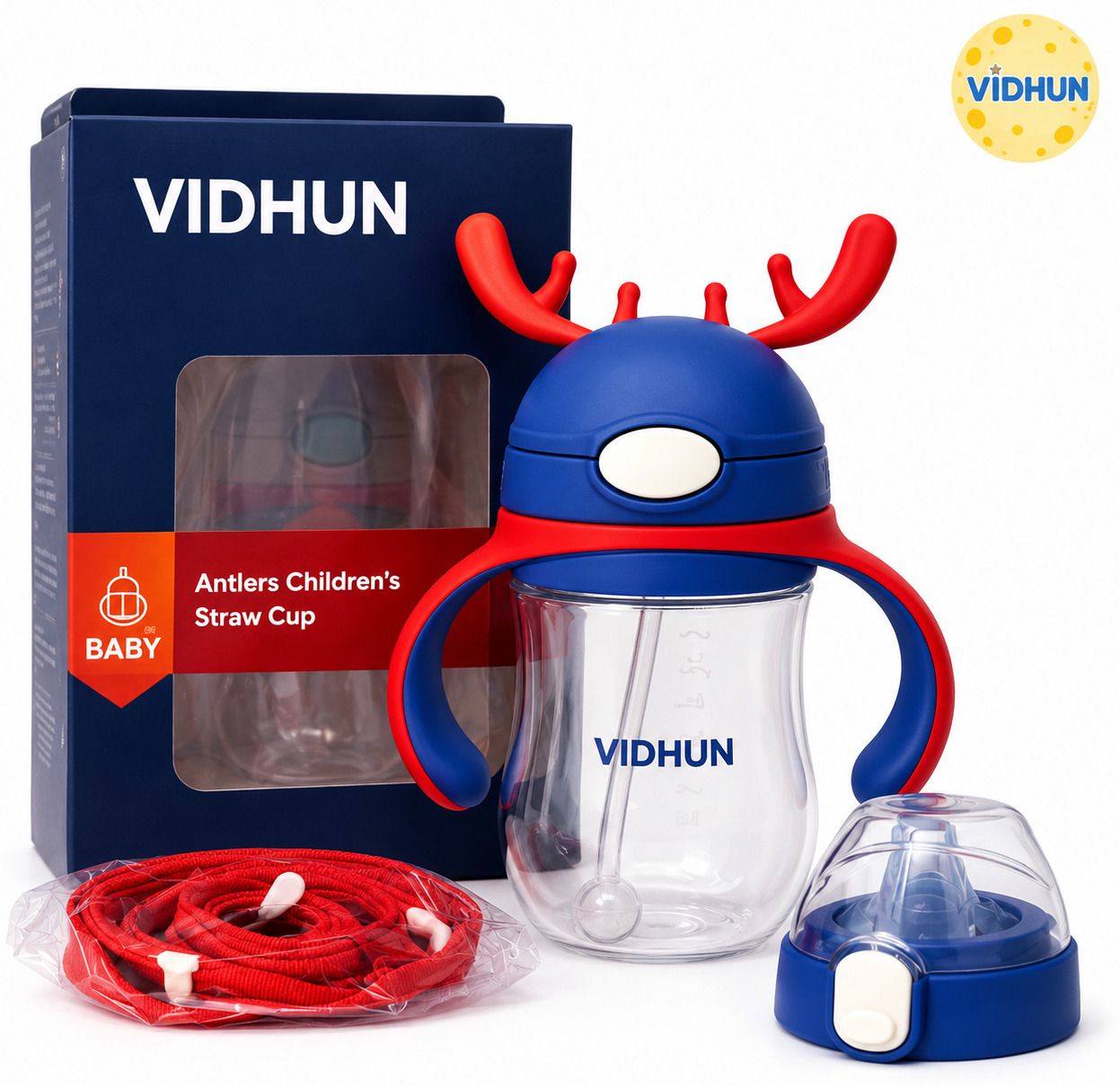 vidhun Baby Water Bottle | Baby Sipper with Straw | Leak Proof Training Cup-picture-43