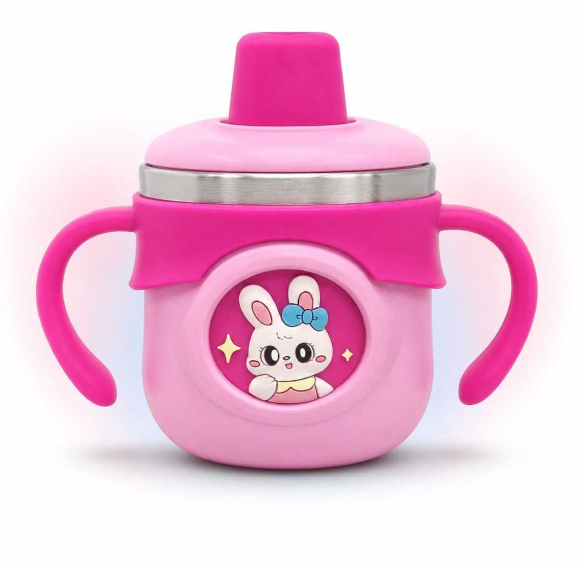 vidhun Baby Stainless Steel Sipper Cup with Straw & Dual Handles Leak Resistant-picture-46
