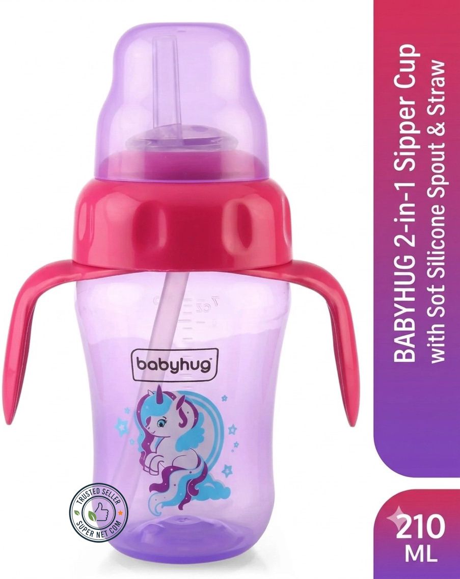Unicorn 2-in-1 Sipper Cup with Silicone Spout & Straw with Easy Grip Handles-image-33