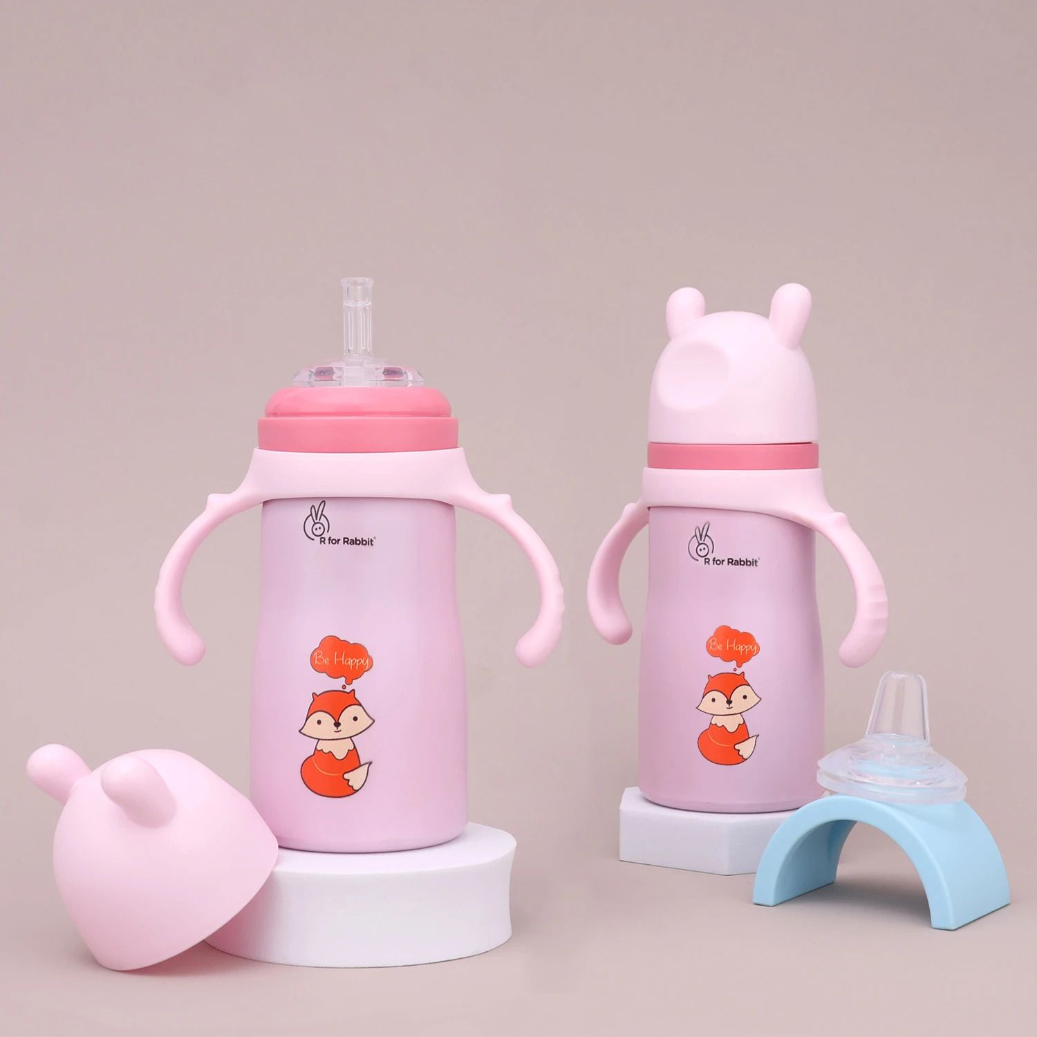 r for rabbit Steebo Tiny Tales SS Sipper Bottle | Leak-Proof, Anti-Skid Base and Easy to Grip-picture-1