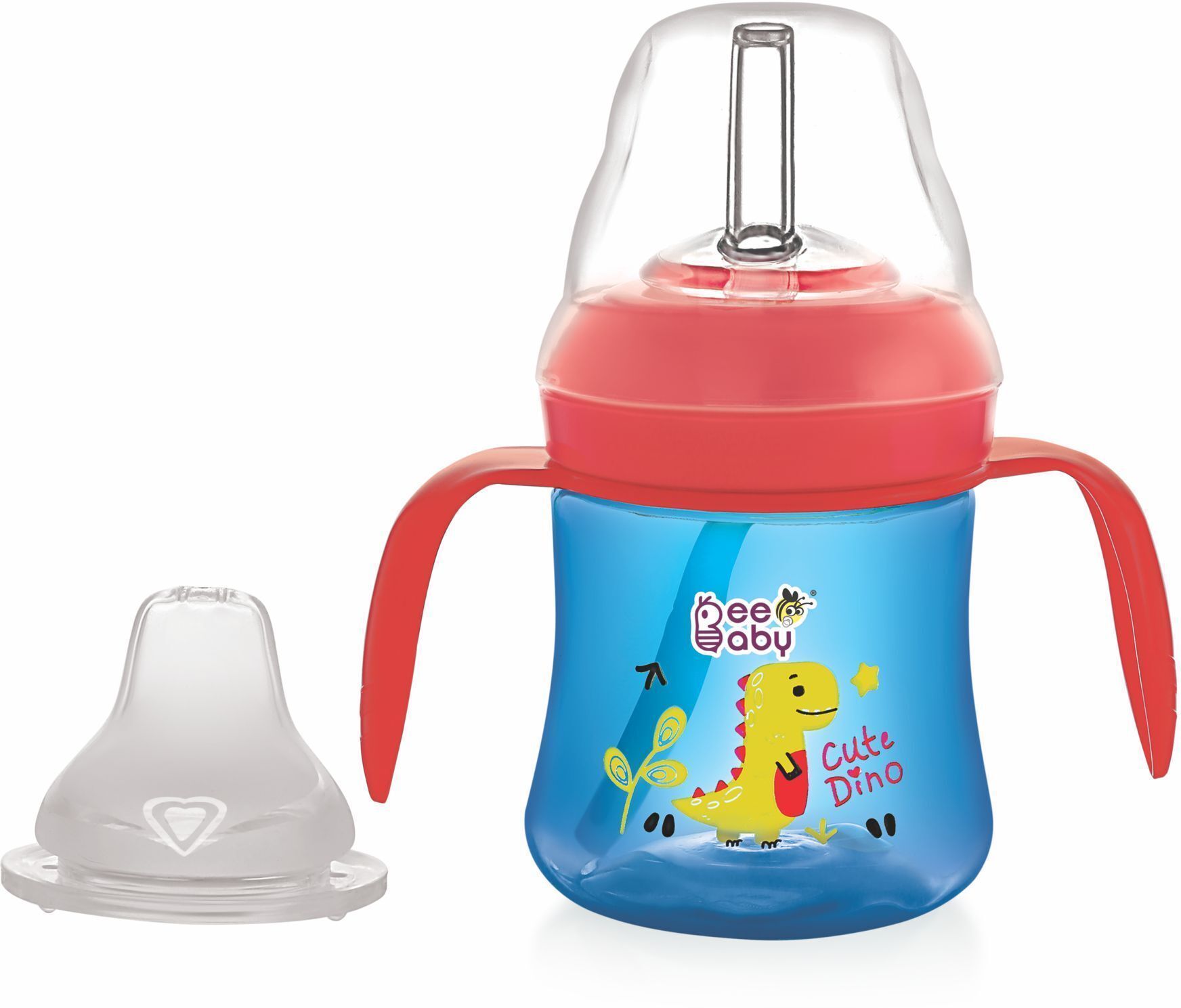 beebaby Dino 2 in 1 Spout & Straw Sippy Cup for Baby, Leak Proof Sipper, BPA Free, 150ML-picture-25
