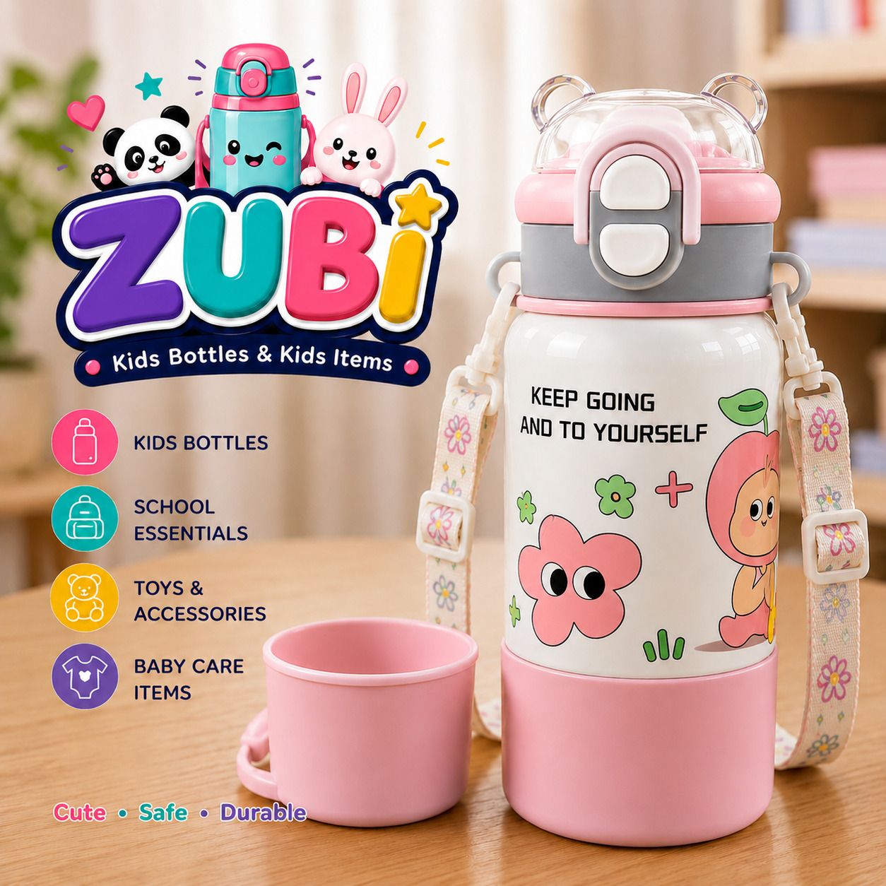 zubi Premium Quality Kids Insulated Water Bottle 750ml | SS316L-picture-17