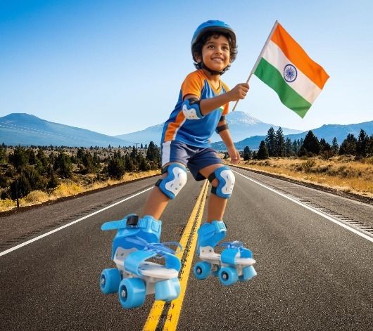 Swami Ecommerce Skate Kids Age Group 5-10 Years Adjustable Skating 1jh Quad Roller Adults Size 4 UK - 6 UK-image-36
