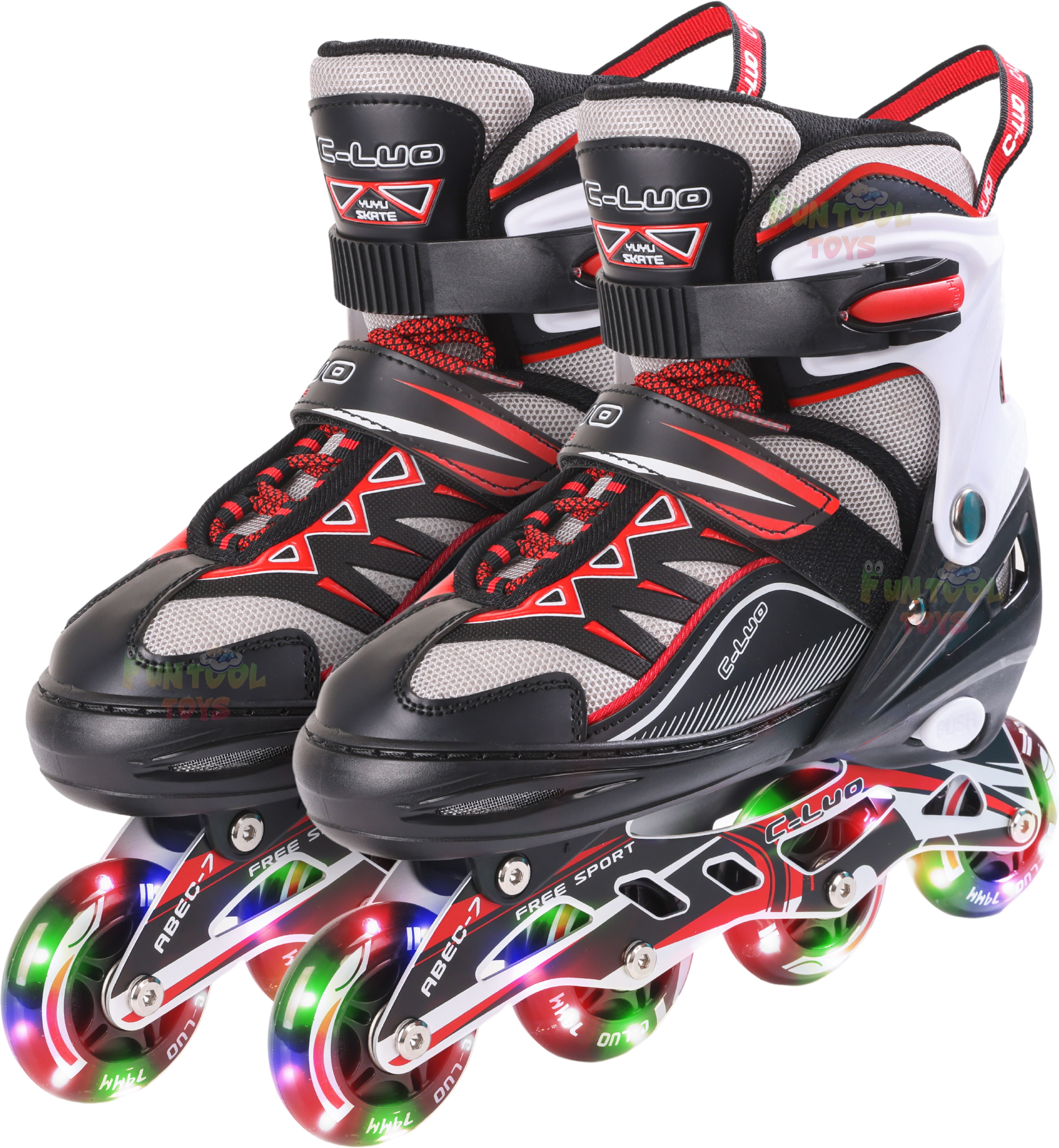 4 Wheel Inline Skates|Adjustable PU Wheel Roller Skating Shoes for Boys and Girl In-line Skates - Size 4 to 12 UK-image-2