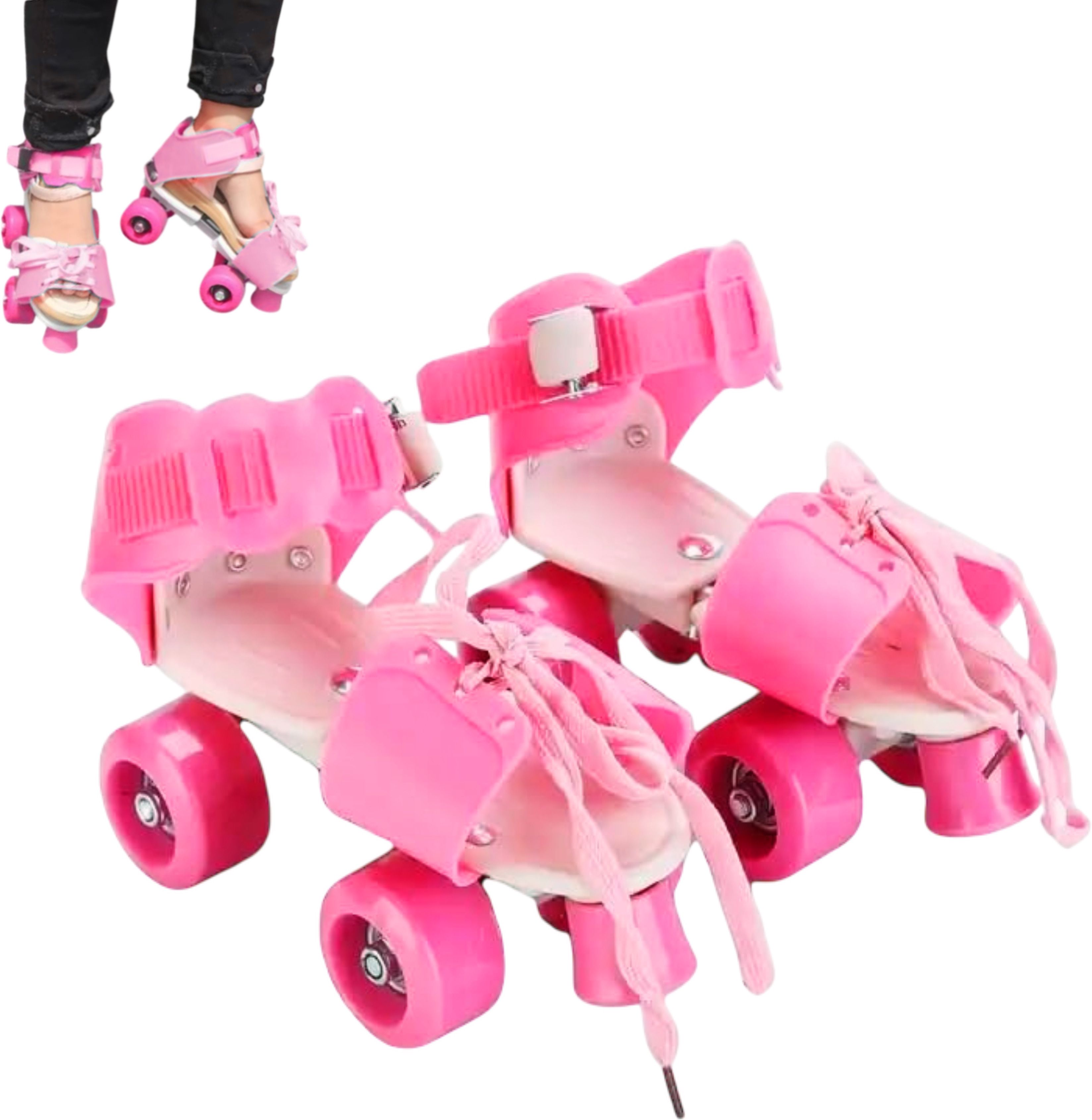 Roller skates for boys and girls in line skating shoe. Quad Roller Skates 1 Quad Roller Skates - Size 4--12 UK