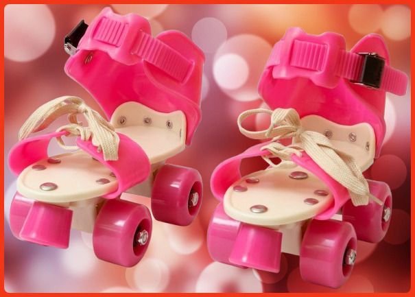 rakso Kids Unisex Quad Roller 4 Wheel Adjustable Skates Skating Shoes (6-15 Years Red) Quad Roller Adults Size 5 UK - 9 UK-picture-35