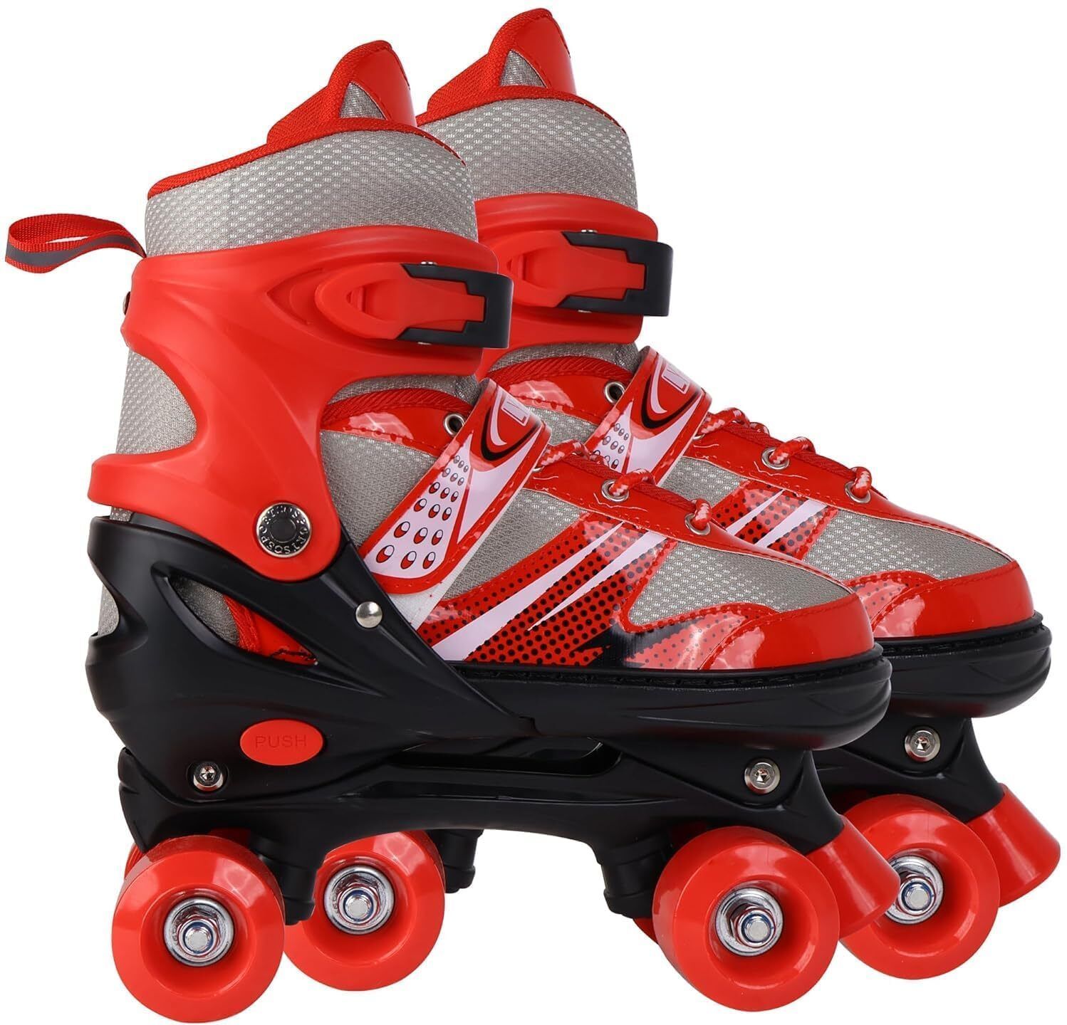 funtool toys Unisex Quad Roller Skating Shoes with High-Top Support Smooth Rolling Wheels Quad Roller Adults Size 7.5C UK - 6 UK-picture-7