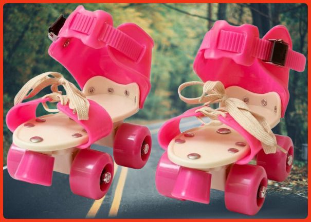 rakso Kids Unisex Quad Roller 4 Wheel Adjustable Skates Skating Shoes (6-15 Years Red) Quad Roller Adults Size 5 UK - 9 UK-picture-24