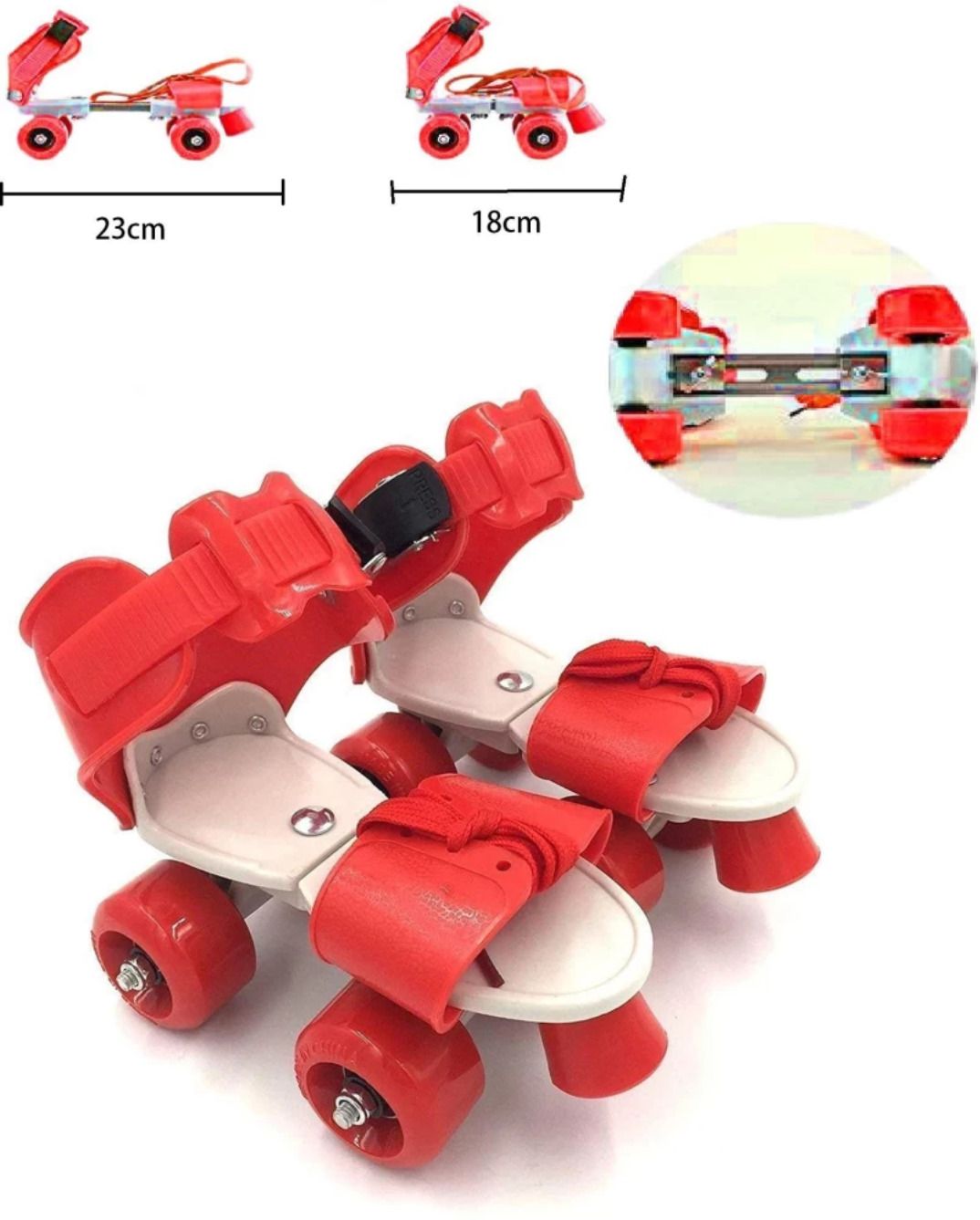 Quad Roller Skatings For Kids/Childrens(RED) Quad Roller Skates - Size 6-9 UK-image-49