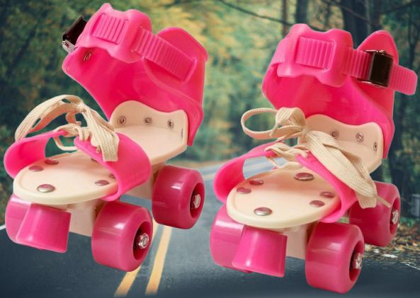 rakso Kids Unisex Quad Roller 4 Wheel Adjustable Skates Skating Shoes (6-15 Years Red) Quad Roller Adults Size 5 UK - 9 UK-picture-27