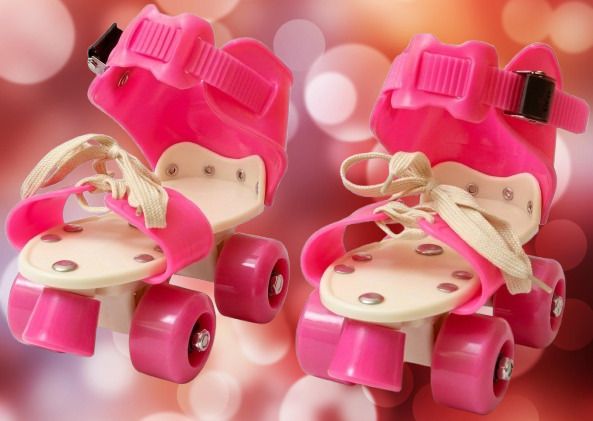 rakso Kids Unisex Quad Roller 4 Wheel Adjustable Skates Skating Shoes (6-15 Years Red) Quad Roller Adults Size 5 UK - 9 UK-picture-48