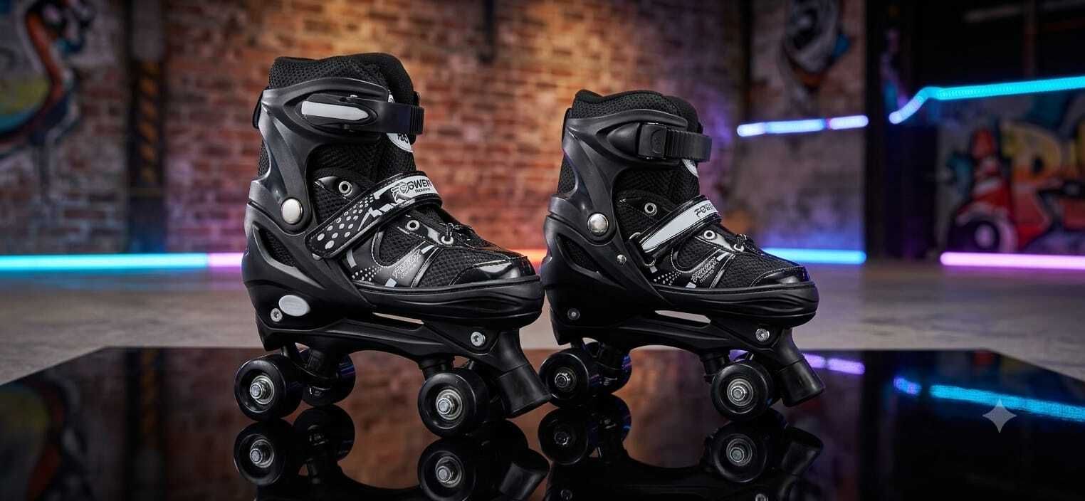 veryke Adjustable Inline Roller Skates Shoes for Kids | Quad Wheel Skating Shoes1 Quad Roller Adults Size 12C UK-picture-11