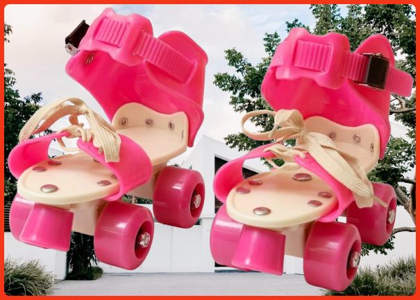 rakso Kids Unisex Quad Roller 4 Wheel Adjustable Skates Skating Shoes (6-15 Years Red) Quad Roller Adults Size 5 UK - 9 UK-picture-40