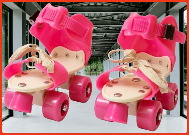 rakso Kids Unisex Quad Roller 4 Wheel Adjustable Skates Skating Shoes (6-15 Years Red) Quad Roller Adults Size 5 UK - 9 UK-picture-42