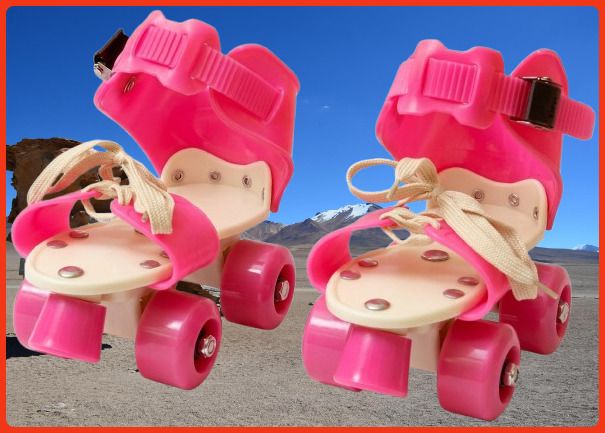 rakso Kids Unisex Quad Roller 4 Wheel Adjustable Skates Skating Shoes (6-15 Years Red) Quad Roller Adults Size 5 UK - 9 UK-picture-36