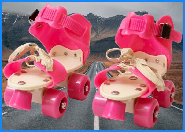 rakso Kids Unisex Quad Roller 4 Wheel Adjustable Skates Skating Shoes (6-15 Years Red) Quad Roller Adults Size 5 UK - 9 UK-picture-37
