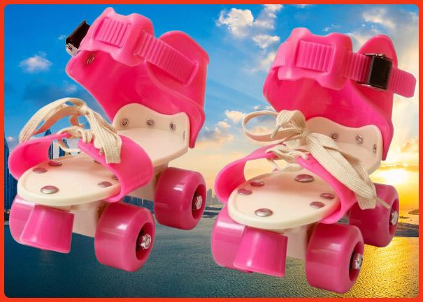 rakso Kids Unisex Quad Roller 4 Wheel Adjustable Skates Skating Shoes (6-15 Years Red) Quad Roller Adults Size 5 UK - 9 UK-picture-49