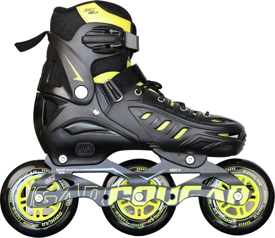 Bolt ABEC-9 3-Wheel Design with 90/100mm PU Wheels Reinforced Aluminium Frame In-line Adults, Kids-image-33