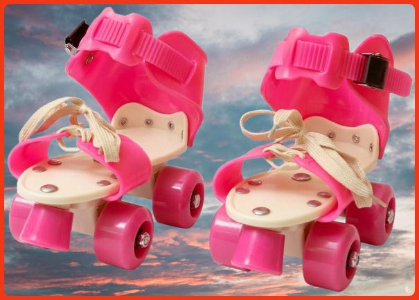 rakso Kids Unisex Quad Roller 4 Wheel Adjustable Skates Skating Shoes (6-15 Years Red) Quad Roller Adults Size 5 UK - 9 UK-picture-33