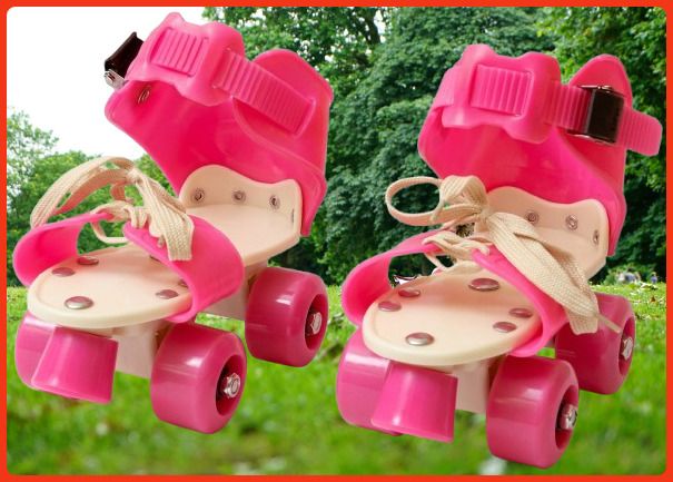 rakso Kids Unisex Quad Roller 4 Wheel Adjustable Skates Skating Shoes (6-15 Years Red) Quad Roller Adults Size 5 UK - 9 UK-picture-48