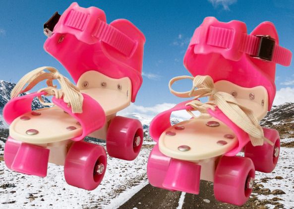 rakso Kids Unisex Quad Roller 4 Wheel Adjustable Skates Skating Shoes (6-15 Years Red) Quad Roller Adults Size 5 UK - 9 UK-picture-31