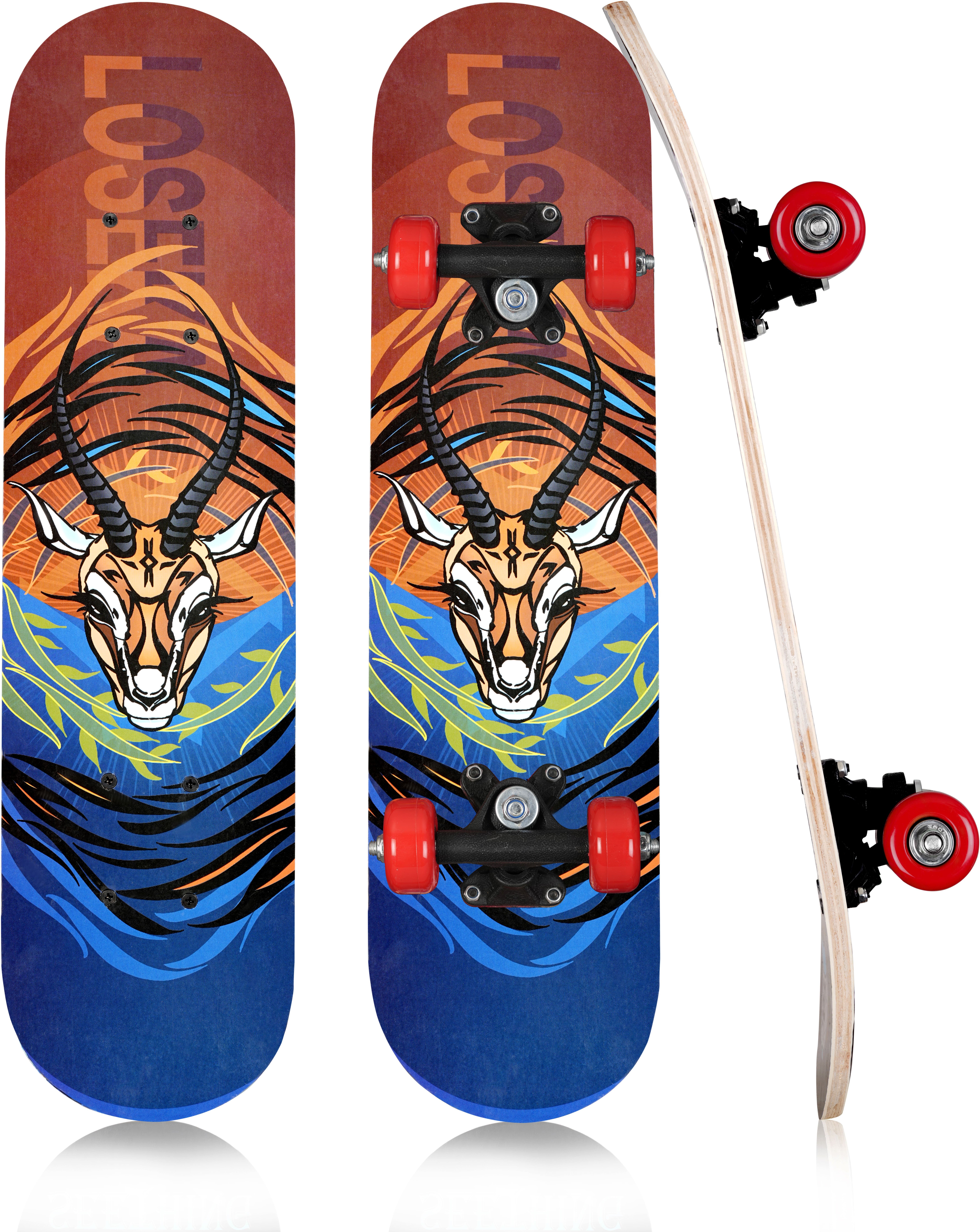 Skatebord For Beginner Kids,Girls,Boys,Teens,Adults,Suitable for All Age Groups 5.5 inch x 22.8 inch Skateboard-image-38