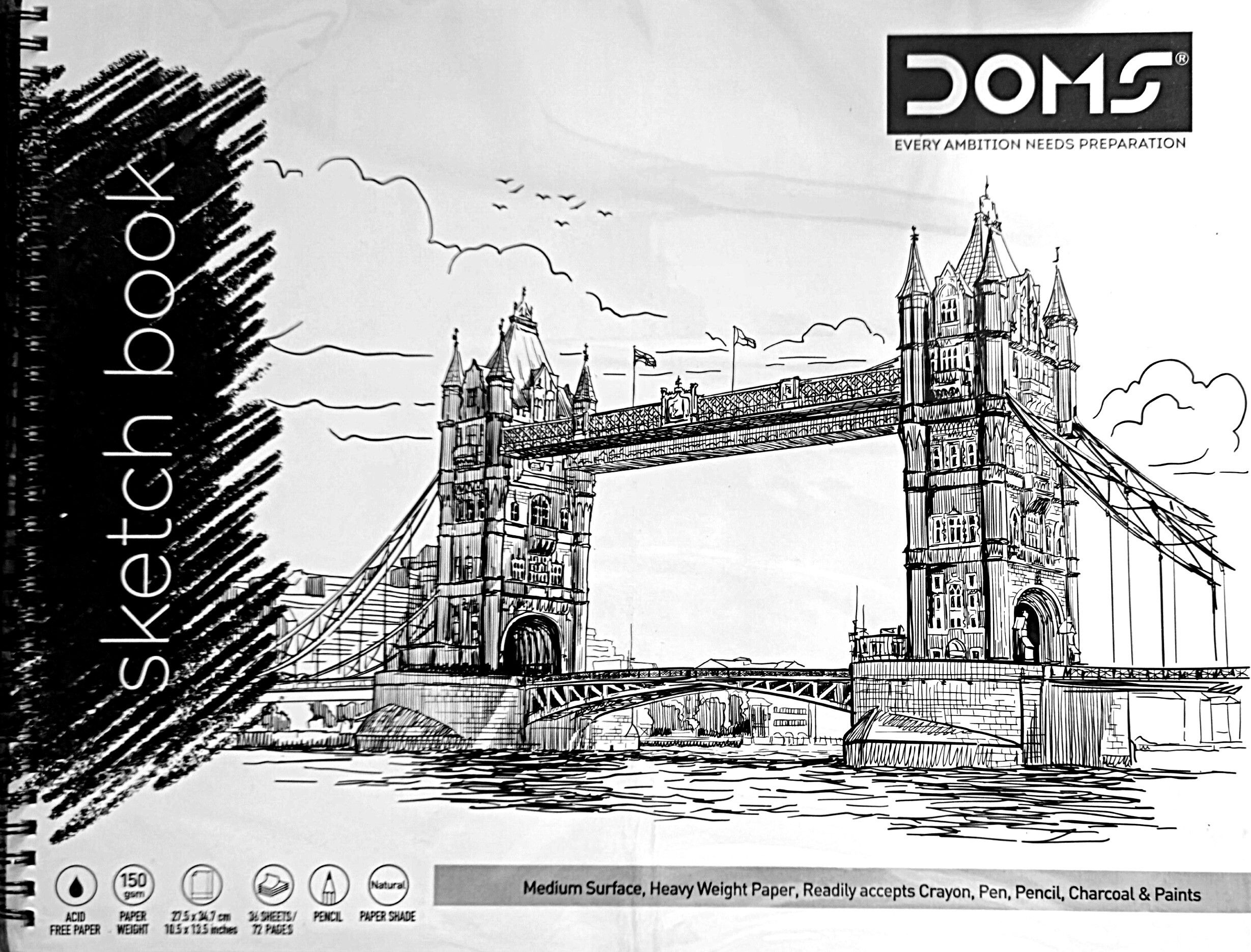 doms WIRO Sketch Book | 27.5 X 34.7cm |72 Pages | Cover Design may differ | Sketch Pad-picture-12