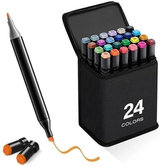 Classic Dual-tip :: Smooth flow :: Durable :: Quick-dry :: Smudge-proof Nib Sketch Pens-image-42