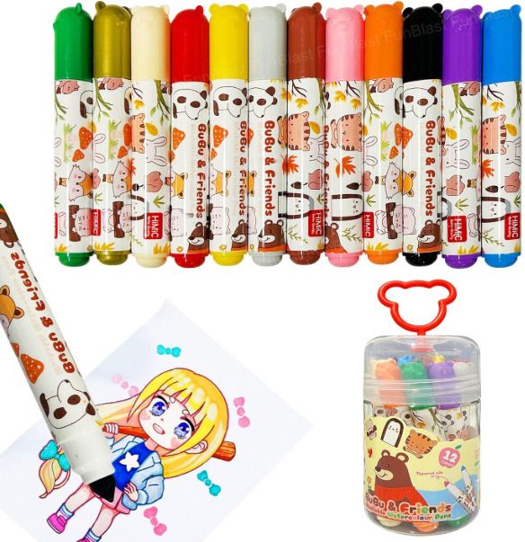 pmw Washable Water Colour Sketch Pens Set for Kids and Artists Felt Tip Nib Sketch Pens-picture-46