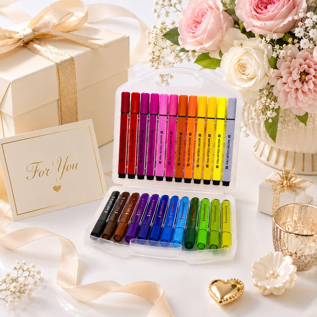 pulsbery Sketch Pen Set with Storage Carry Case for Kids, School Drawing, Coloring Smooth Writing Nib Sketch Pens-picture-31