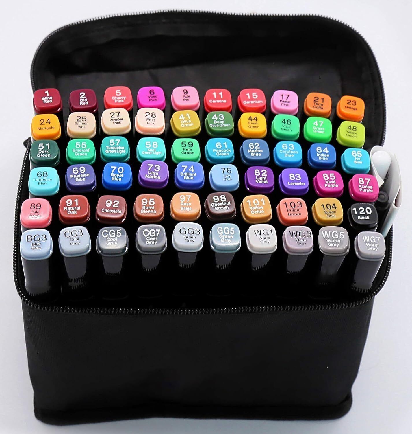 kavonex Dual Tip Art Markers-48 48 PCS Bullet and Calligraphy Alcohol Ink Marker Nib Nib Sketch Pens-picture-9