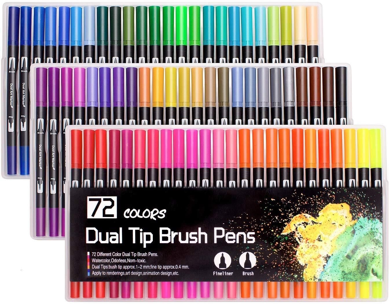 72 pen brush dual sided Nib Sketch Pens-image-15