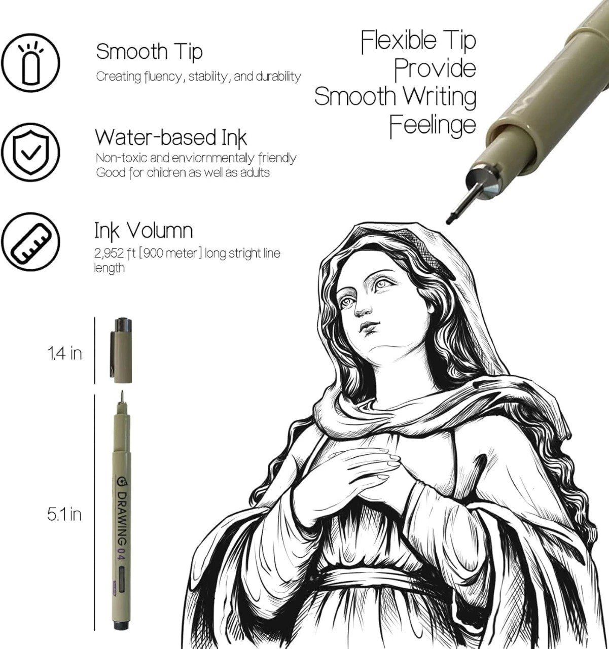 kloviafashion Art & Drawing Supplies Fineliner Pen-picture-31