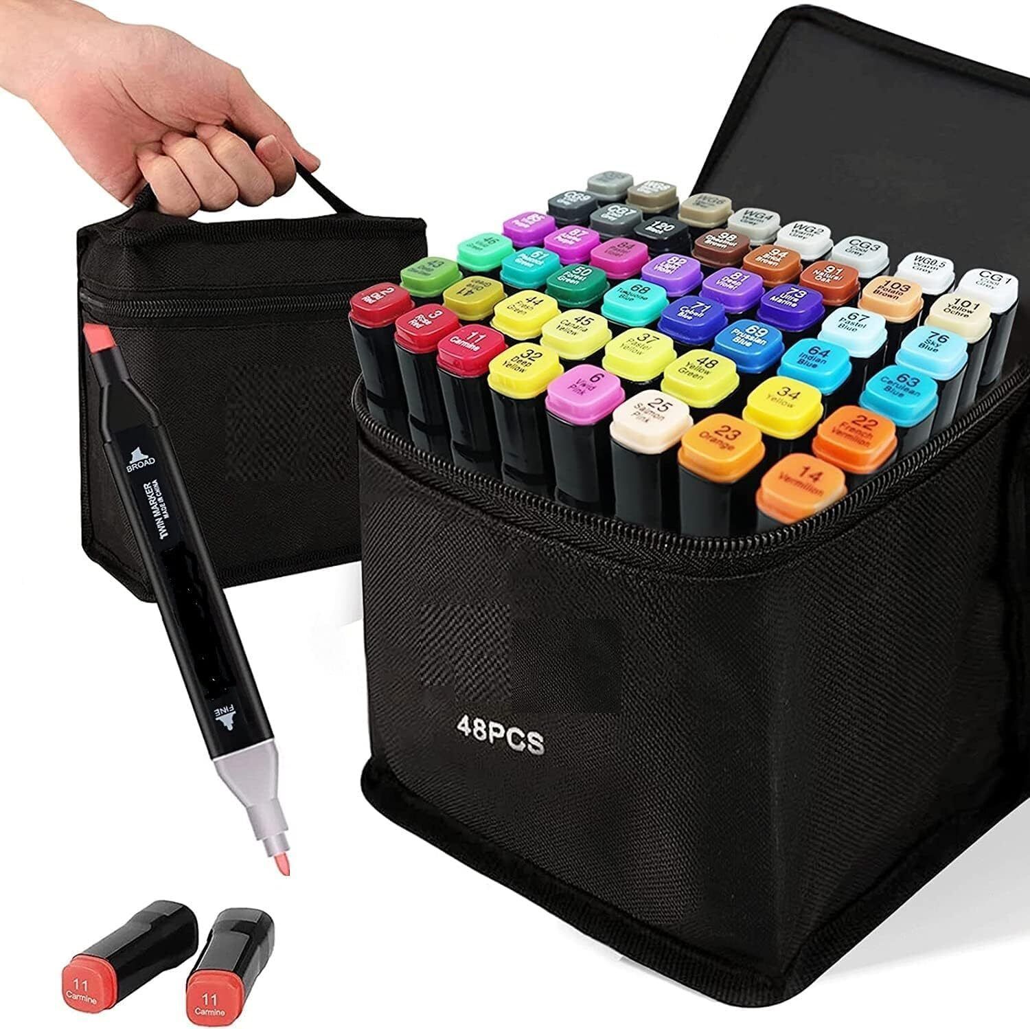 storkify home 48 Color Professional Marker Pen Set for Sketching Coloring and Design-picture-23