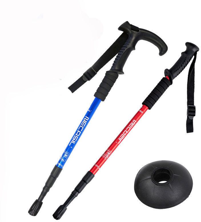 Black Adjustable Nonslip Universal Mountain Strap Sturdy Travel Adult Trekking F Nordic Skiing Poles